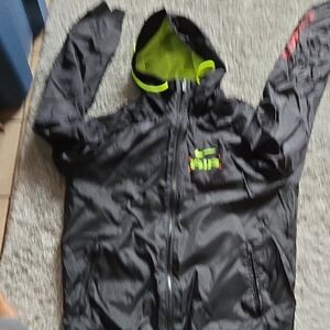Nike Black Windbreaker with Neon Accents